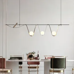 Żyrandole minimalistyczne włoskie lekkie luksusowe wysokiej klasy restauracja żyrandol Nordic Designer Proste nowoczesny model pokoju