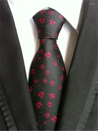 Bow Ties Scst Brand Gravata Classic Red Floral Print Мужчина Slim Salm Slim Silk Silk for Men Tie Boys Sale Corvatas Black A020
