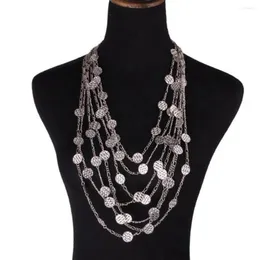 Choker Dilica Fashion Multi-Layer Chain Collese Women Wintage Bib заявление о колье украшения ювелирные изделия