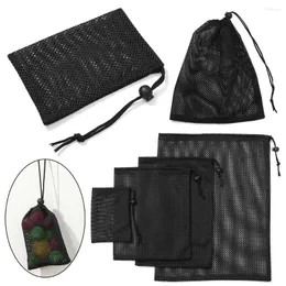 F￶rvaringsp￥sar H￥llbart nylon Multi Purpose Home Mesh DrawString Bag Tv￤tt Sack