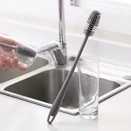 UPS Silicone Cup Brush Cup Scrubber Glass Cleaner Kök Rengöringsverktyg Långt handtag Drick Vinglasflaska Glas-cup-rengöringsborrush