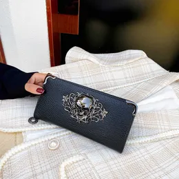 지갑 럭셔리 디자인 여성 긴 지갑 지갑 여자를위한 두개골 스타일 여자 돈 포켓 카드 홀더 여성 전화 가방 221030