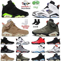 2023 jumpman 6 mens basketball shoes British Khaki Olive Electric Green Flint Tinker 6s Carmine outdoor men trainer Jordam JERDON