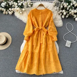 Damska pusta sukienka fioletowa koronka w górę szczupła elegancka sukienka Temperament Słodki Korea Chic Summer 2023