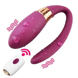 Sex toys masager toy Electric massagers Vibrating spear Double Head Vaginal Wireless Remote Control Vibrator U shape Stimulate vagina E6M9