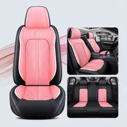 Car Seat Covers Cover Front/Rear Vehicle Cushion Not Moves Universal Pu Leather Black/Red Non-Slide For Peugeo 408 F2 X45