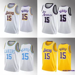 Homens personalizados Austin Reaves 2022-2023 Jerseys de camisa de basquete Classic Edition White Declaração Purple Gold