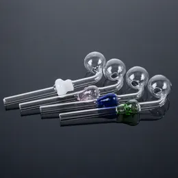 Unique Design Smoking Pipe Skull Shape Double Single Ball Pipes Pyrex Oil Burner Smoking Accessories For Hookahs Dab Rig Spoon SW21 SW29