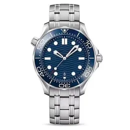 Relógio de luxo masculino Hora mundial Bezel de cerâmica limitado Relógios automáticos masculinos 41 mm Movimento mecânico Vidro traseiro Esportes marinhos Relógios masculinos de prata azul Relógios de pulso