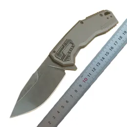 1 Uds KS 2061 cuchillo plegable con aleta asistida D2 hoja de lavado de piedra mango de acero inoxidable EDC cuchillos de carpeta de bolsillo con caja al por menor