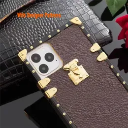 Fashion Designer Square Wallet Cases for Apple iPhone 14Promax 13Pro Max 14Plus 12 Mini 11Pro Xsmax Classic Monogram Luxury Case Premium PU Leather Protective Cover