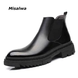 Dres Shoe Misalwa Klassischer Chelsea-Stiefel für Herren, erhöhte Höhe, 4 cm hohe Plattform, Herbst, italienischer britischer formeller knöchelhoher Schuh 220723