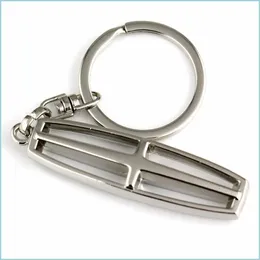 Car Key 5Pcs/Lot Metal 3D Car Keychain Llavero Keyring For Lincoln Key Chain Ring Styling Keyholder Drop Delivery 2022 Mobiles Motor Dh1W0