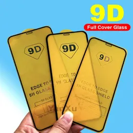 Protector de vidrio templado 9D para iPhone 14 13 Max 12 Mini 11 Pro XR X XS película protectora de pantalla completa iPhone 7 8 6S Plus SE2