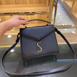 مصمم Bagfashion Ladies Messenger Bag Hommes أصلي محفظة جلدية محفظة على يد حقيبة يد سوداء مع مربع