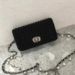 Handväska designer bagnew vatten borr kedja väska damer klaff crossbody handväska kvinnor messenger axel väskor kvalitet diamante paket mode plånbok sammet