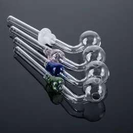 Double Single Ball Smoking Pipe Pyrex Oil Burner Dab Rig Water Glass Pipes Unique Design Spoon Smoking Accessories SW21 SW29