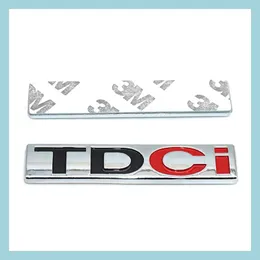 Ford TDCIバッジのカーステッカートランクフェンダーエンブレムステッカースタイリングデコレーションモンデオエクスプローラーマスタングフィエスタエスコートクガEC DHQ1G