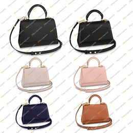 Ladies Fashion Casual Designe Luxury Twist One Tecken Shoulder Bag Crossbody Tote Handväska Högkvalitativ äkta läder Topp 5A M57093 M57214
