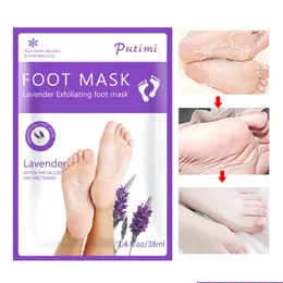 Foot Treatment Peeling Feet Mask Exfoliating Socks For Pedicure Foot Spa Care Remove Dead Skin 10Pcs Drop Delivery 2022 Health Beauty Dhzgn