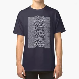 Herren T-Shirts Unknown Pleasures T-Shirt Music Disk Cover Page Waves Monochrom White Joy