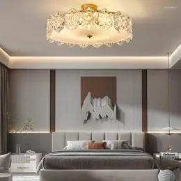 Luzes de teto Modern Luxury E14 Crystal Lamp Gold Bedroom Sala Dining Hall Decor Restaurante Decor Iluminação Interior