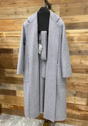 Gray MMAX Labbro Cashmere Long Blends Water Ripples Sashes Wool on a Silk Base Women Soft Camelwool