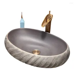 Set di accessori per il bagno Lavandino da bagno con lavabo d'arte di qualità Ristorante moderno El Rifornimento di fabbrica di pietre di ceramica di lavaggio di lusso