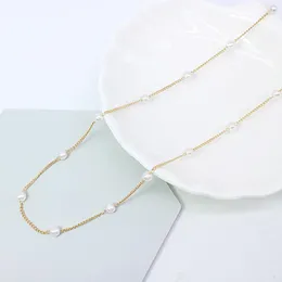 Choker Perlen Damen Halskette Kpop Perlenkette Goldfarbe Goth Chocker Schmuck am Anhänger 2023 Kragen für Mädchen