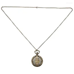 Карманные часы ретро -череп позвоночник полой кварцевой колье ожерелье для ожерелья подвесной цепочка часов мужской женский подарок
