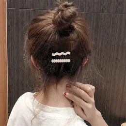Water Drop Wave Ellipse Barrettes Black White Lace Square Shape Hair Duck Clips Europe Girl Women Traceless Grid Hollow Out Hairpins Plastic Alloy Jewelry