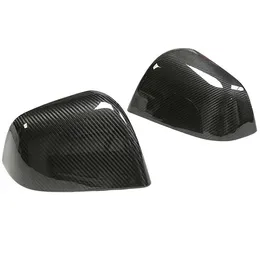 Car Rearview Mirror Cover Caps for Tesla Model Y Carbon Fiber Side Wing Shell Auto Accessories