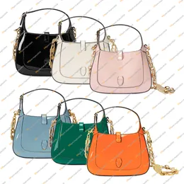 Ladies Fashion Casual Designe 1961 Patent Leather Mini Chain Bags Shoulder Bag TOTE Handbag Crossbody Saddle Bag High Quality TOP 5A 699651 Purse Pouch