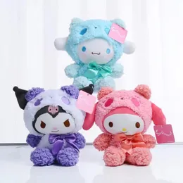 Kawali Kuromi Cinnamoroll Poduszka Plush Toys Softled Dolls for Kids Birthday Christmas Prezenty D52