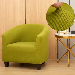 كرسي الأغطية امتداد Spandex Cover Cover Green Bar Slipcover Plaid Single Sofa Protect for Pets Decor