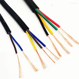 Belysningstillbehör 26/24/22/20Awg2/3/4/5/6/10/2/12/14 Kärna PVC Mantel Koppartråddirigent Electric RVV CABLE Black Soft Soft