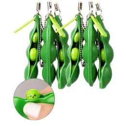 Fidget Toys Pakiet Pain Peas Peas Squishy Squeeze Dekompresyjne zabawki kawaii zabawne przeciwnienoziarne fasolka brelowa