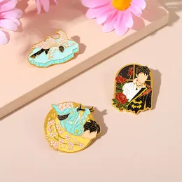 Brooches Japanese Yuzuru Hanyu Fashion Small Accessories Cartoon Anime Enamel Pin Badges Bag Clothes Lapel Pins Jewelry Gift