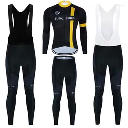 Гоночные наборы Sudu Sudo Pro Cycling Jersey Set Set Long Drinke Mountave Bike Clothing дышащая велосипедная одежда MTB Носит костюм для мужчин