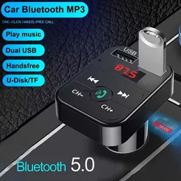 USB ChargerBt5.0 FM Verici Bluetooth Handfree Mp3 Müzik Çalar Çift USB Radyo Modülatör Kablosuz Ses Adaptör Araba Şarj Cihazı