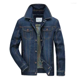 Men's Jackets Men's Menswear Autumn Winter Jeans Jakcet Casual Men OUTWEAR Coat Cowboy Denim Jacket Multi Pocket Male Turn Collar