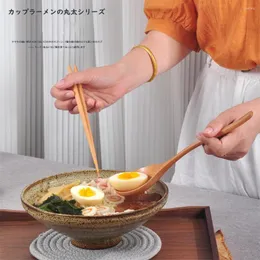 食器セット2PCS木製食器セット日本スタイルのスプーンチョップスティックエコに優しいポータブルカトラリーの組み合わせ