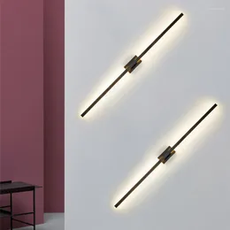 Wandleuchten Nordic Minimalist Industriell Langes LED-Licht Badezimmer Treppengang Moderne einfache Spiegelfrontlampe Nachttisch Schlafzimmer Café