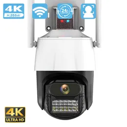 Andra CCTV -kameror 8MP WIFI IP -kamera med antitheft Siren Alarm 5x Digital Zoom Color Night Vision Audio Human Detection Security CCTV IP Camera J221026