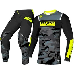 Seven MX Dirt Bike Suit Motocross Gear Set - Black Jersey and Pant