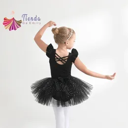 Body Danza Cotone Lycra Maniche Flutter Body Danza MdnMd Con Gonna | Bambina | Taglia 4-6 Anni | Viola Abbigliamento Danza Bambini Cotone Lycra - Foto 8