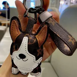 Keychains Lanyards New Pet Dog Corgi Key Chain Pendant Bag Charm
