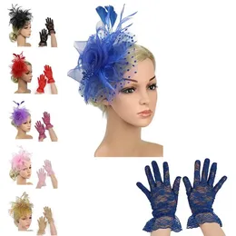 1 pezzo Fascinator da donna, cappello da tea party con piume, fascia in