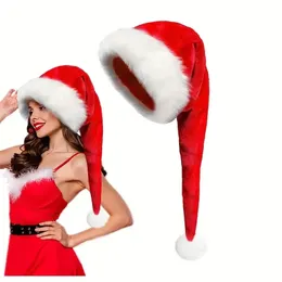 Costume Da Babbo Natale Da Donna In Velluto Rosso E Bianco - Completo Con Cappello Per Feste E Cosplay Natalizi
