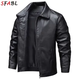 Hip hop jacket men PU leather zipper casual loose fit spring and